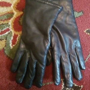 NWT Black Leather Gloves